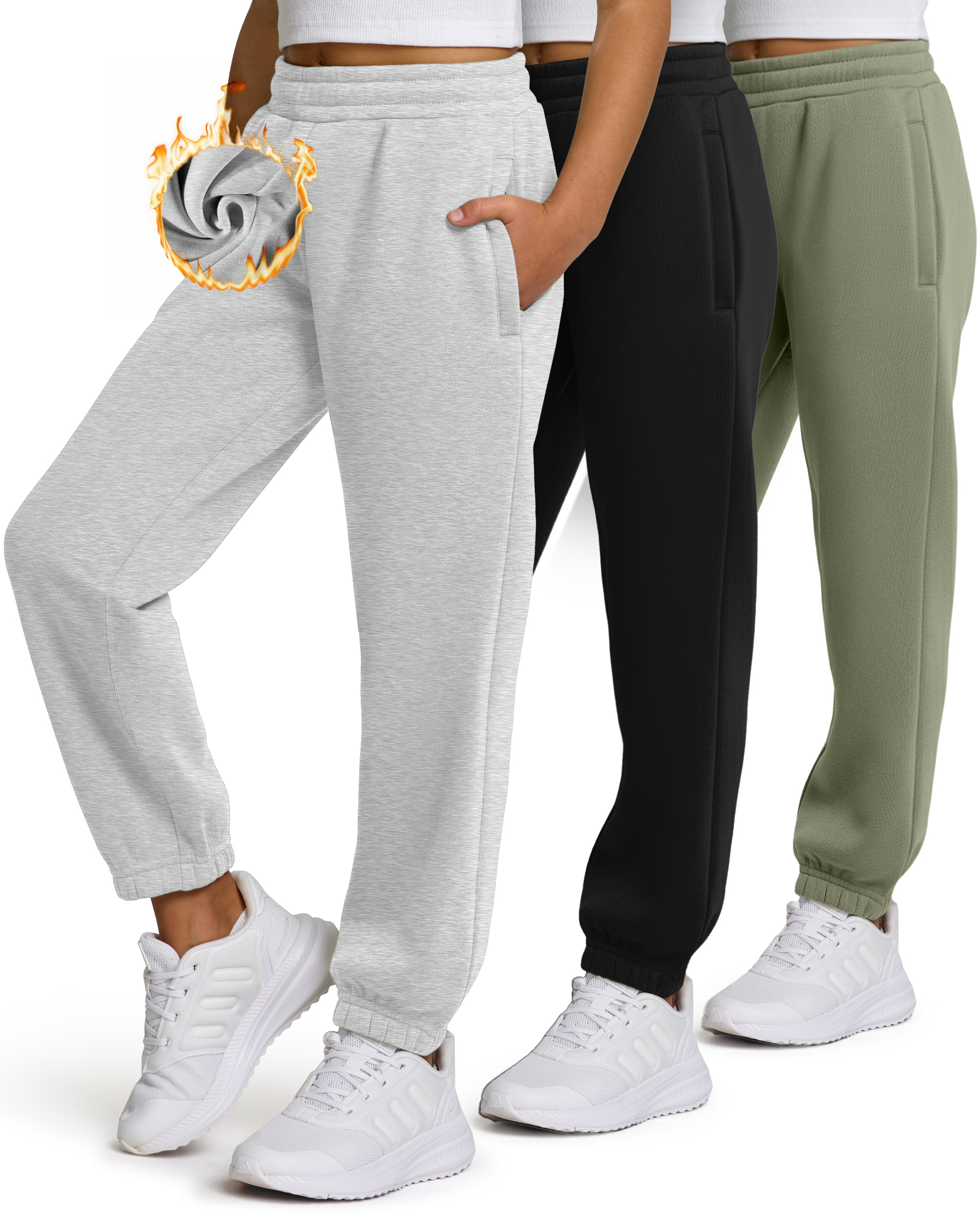 PURE CHAMP Girls Sweatpants 3 Pack Fleece Joggers Teen Athletic Pants With Zipper Pockets 4 16: Should You Buy It?