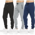 thumbnail image 1 of PURE CHAMP Men’s Sweatpants 3 Pack Fleece Jogger Pants with Zipper Pockets Drawstring S-3XL, 1 of 6
