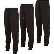 Pure Champ Mens 3 Pack Fleece Active Athletic Workout Jogger Sweatpants for Men with Zipper Pocket and Drawstring Size S-3XL