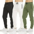 thumbnail image 1 of PURE CHAMP Mens 3 Pack Fleece Active Athletic Workout Jogger Sweatpants for Men with Zipper Pocket and Drawstring Size S-3XL, 1 of 13