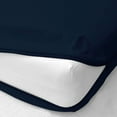 thumbnail image 1 of PURE DREAMS-100% Cotton, 400 TC, 1 PC Zipper Fitted Sheet Only, 18" Deep Pocket, Mattress Cover & Protectors-Navy Blue Solid, Queen Size, 1 of 5