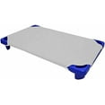 thumbnail image 1 of PURE DREAMS-Pack of 6 -Fitted Toddler Sheets with Four Elastic Corners, 400 TC, 100% Cotton Daycare Child Nap Sheets-Light Gray Solid (22"W x 52"L), 1 of 5