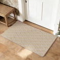 thumbnail image 1 of PURE ERA 2' x 3' Stair Tread Landing Mat Indoor Carpet Doormat Floor Mat Area Rug Self-adhensive Non-slip Back (Cream Gray Diamond Trellis,24 in.x36 in.), 1 of 6