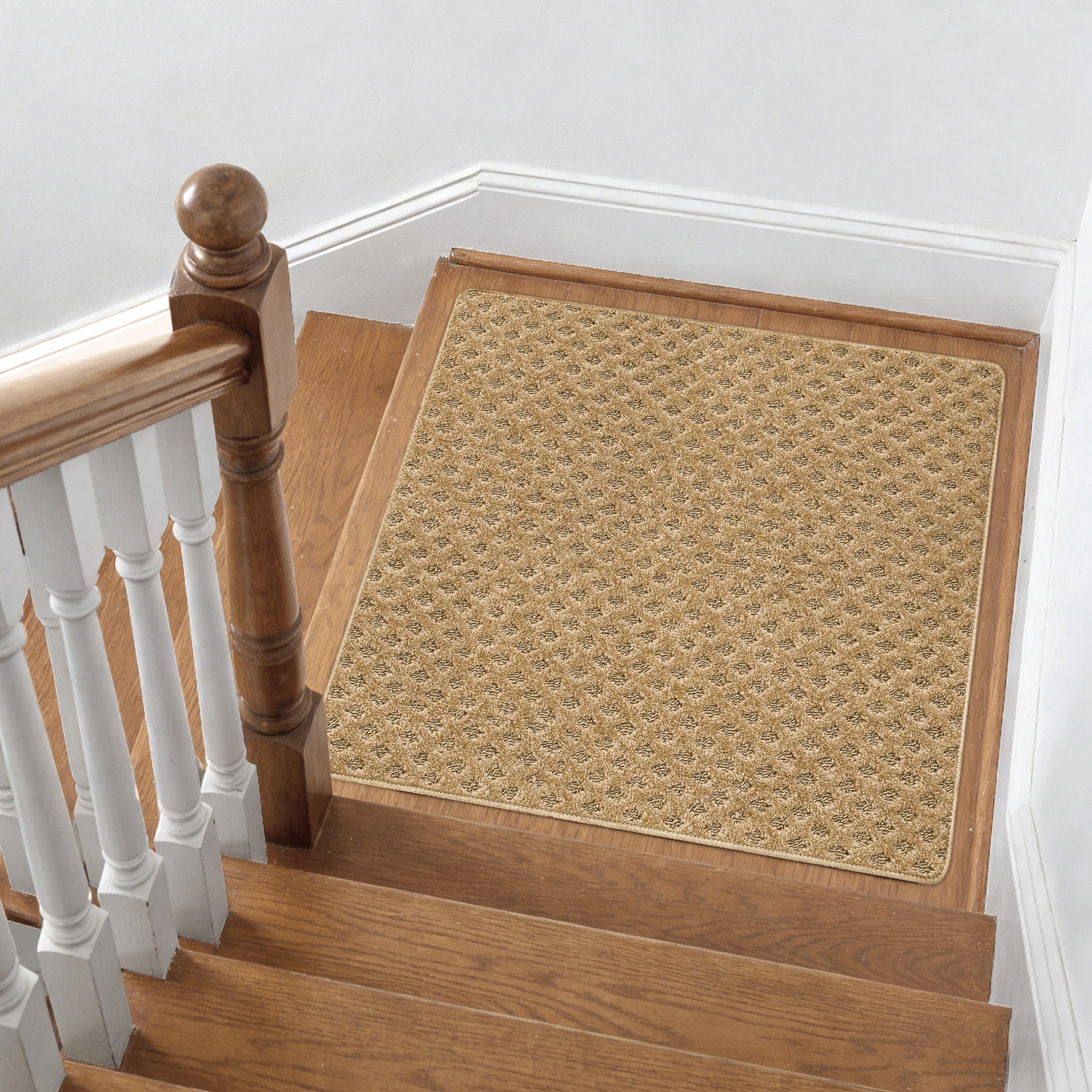 PURE ERA 30x30 Inch Stair Landing Mat Rug Geometric Square Carpet Area ...