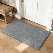PURE ERA 2' x 3' Stair Tread Landing Mat Indoor Carpet Doormat Floor Mat Area Rug Self-adhensive Non-slip Back (Gray,24 in.x36 in.)
