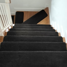 Stair Edge Protector, Stair Nosing Stair Nose Molding Non-Slip Vinyl Rubber  Stair Edging Tread Trim Strips for Indoor & Outdoor Stair Steps Black