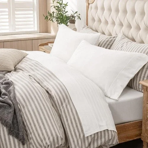 PURE ERA Jersey Knit 3pc Bed Sheet Set 100 T-Shirt Cotton Super Soft Comfy