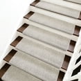 thumbnail image 1 of Pure Era Bullnose 9" x 30" Carpet Stair Treads Protector Cover Indoor Non Slip Self Adhensive Set of 14,Light Gray, 1 of 9