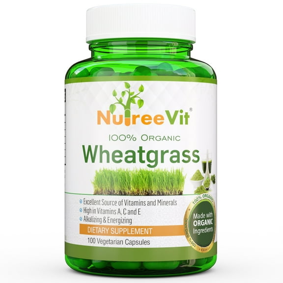 PURE ORGANIC WHEATGRASS CAPSULES  (100 Count)