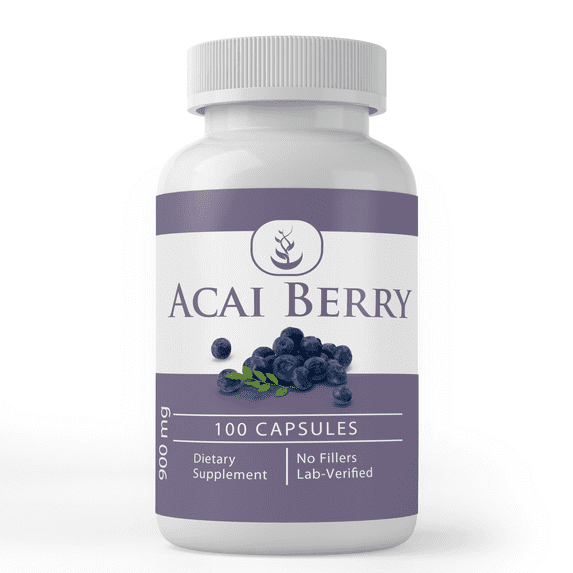 PURE ORIGINAL INGREDIENTS Acai Berry 100 Capsules No Magnesium Or Rice Fillers, Always Pure, Lab Verified