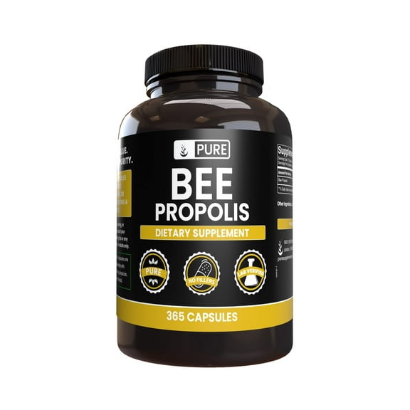 PURE ORIGINAL INGREDIENTS Bee Propolis 365 Capsules No Magnesium or Rice Fillers, Always Pure, Lab Verified