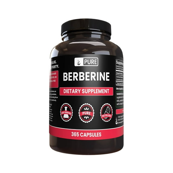 PURE ORIGINAL INGREDIENTS Berberine 365 Capsules No Magnesium Or Rice Fillers, Always Pure, Lab Verified