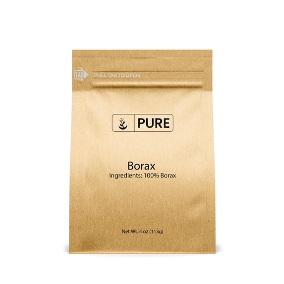 PURE ORIGINAL INGREDIENTS Borax 4 oz Sodium Borate, Multipurpose Cleaning Agent, Ideal Slime Ingredient