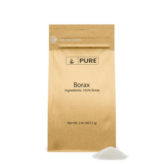 PURE ORIGINAL INGREDIENTS Borax Powder 2 lb Sodium Borate, Multipurpose Cleaning Agent, Ideal Slime Ingredient
