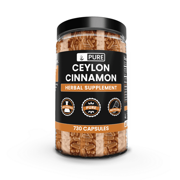 PURE ORIGINAL INGREDIENTS Ceylon Cinnamon 730 Capsules No Magnesium or Rice Fillers, Always Pure, Lab Verified