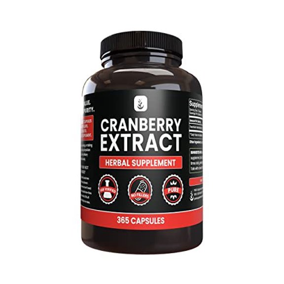 PURE ORIGINAL INGREDIENTS Cranberry Extract 365 Capsules No Magnesium Or Rice Fillers, Always Pure, Lab Verified