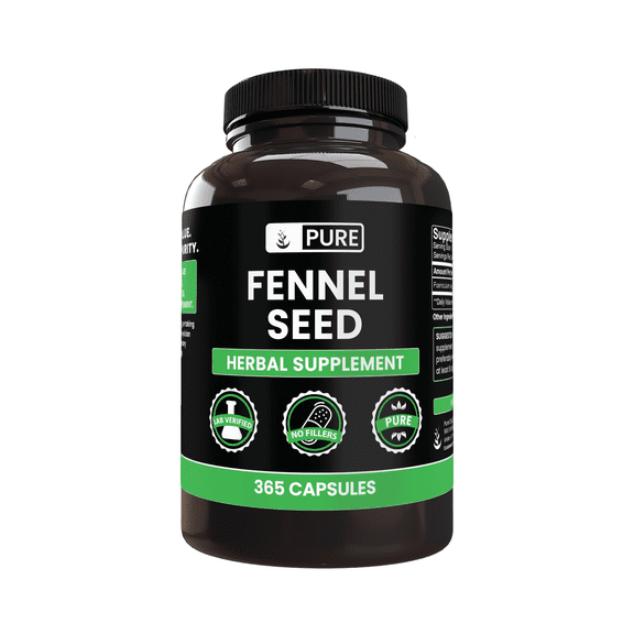 PURE ORIGINAL INGREDIENTS Fennel Seed 365 Capsules, No Magnesium or Rice Fillers, Always Pure, Lab Verified