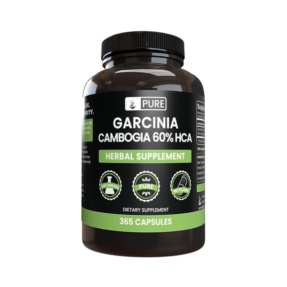 PURE ORIGINAL INGREDIENTS Garcinia Cambogia, No Magnesium or Rice Fillers, Always Pure, Lab Verified 365 Count