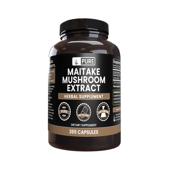 PURE ORIGINAL INGREDIENTS Maitake Mushroom 365 Capsules No Magnesium Or Rice Fillers, Always Pure, Lab Verified