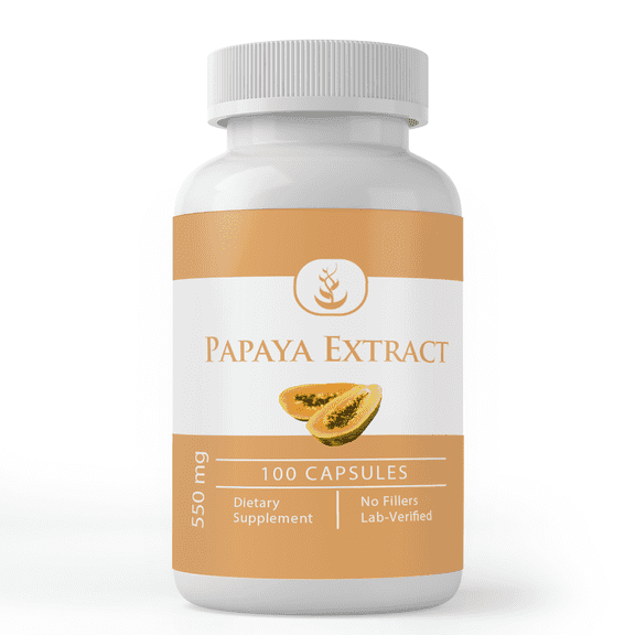 PURE ORIGINAL INGREDIENTS Papaya Extract, 100 Capsules Always Pure, No Additives Or Fillers, Lab Verified