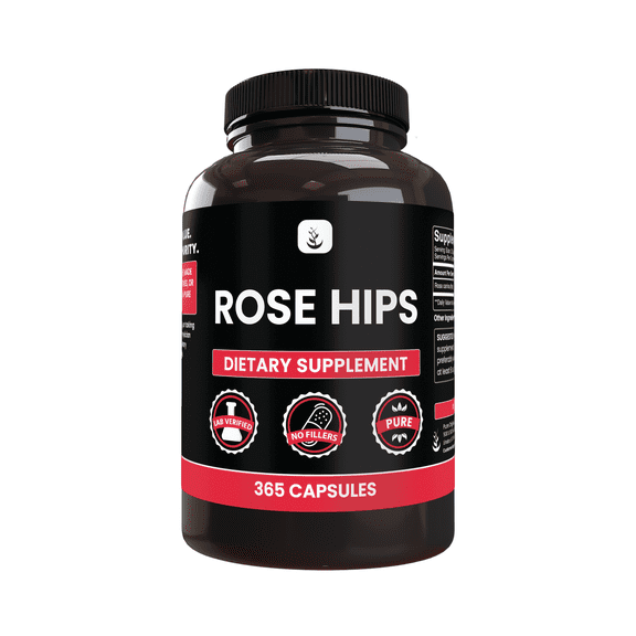 PURE ORIGINAL INGREDIENTS Rose HIPS 365 Capsules No Magnesium Or Rice Fillers, Always Pure, Lab Verified