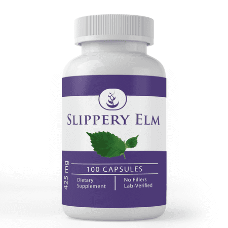 PURE ORIGINAL INGREDIENTS Slippery Elm, 100 Capsules Always Pure, No Additives Or Fillers, Lab Verified
