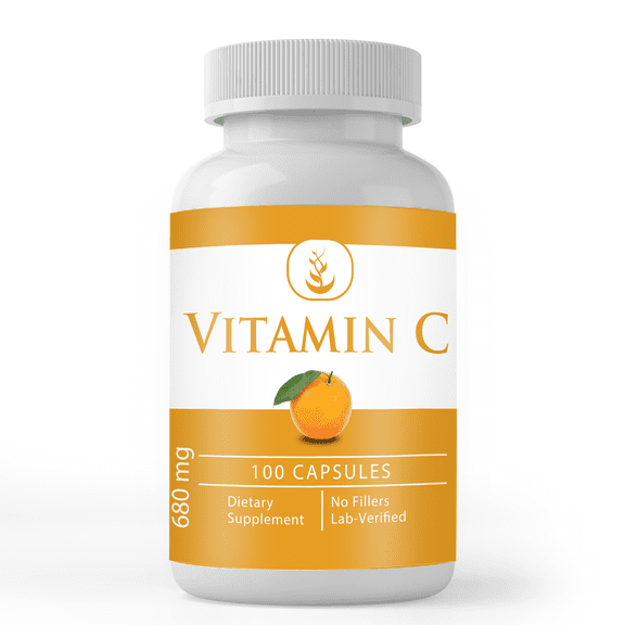PURE ORIGINAL INGREDIENTS Vitamin C, 100 Capsules Always Pure, No Additives Or Fillers, Lab Verified