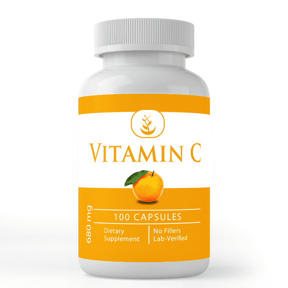 PURE ORIGINAL INGREDIENTS Vitamin C, 100 Capsules Always Pure, No Additives Or Fillers, Lab Verified