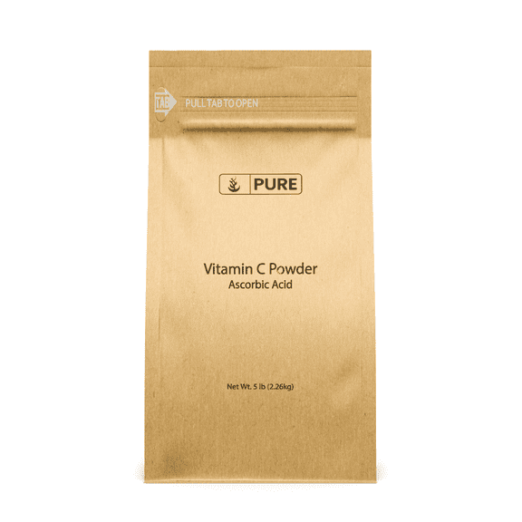 PURE ORIGINAL INGREDIENTS Vitamin C Powder 5 lb Ascorbic Acid, Non GMO, Dietary Supplement
