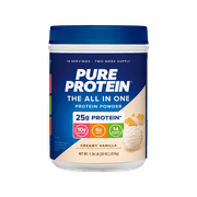 PURE PROTEIN Creamy Vanilla All in One 25g Protein Powder (1.25 lb.)