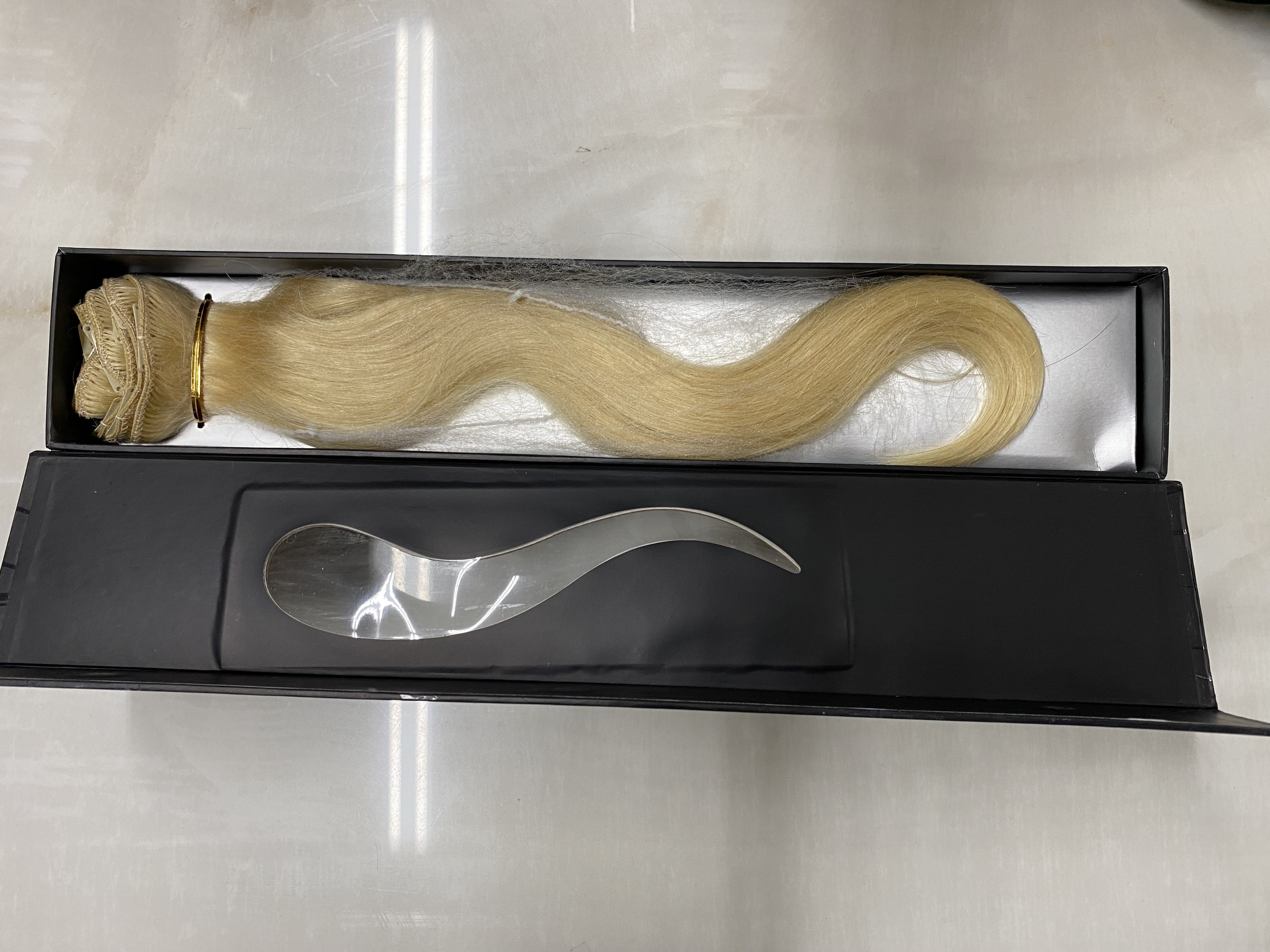 PURE REMY , 100% Human Hair 18" Swedish  blonde  By Diamante secret hair 7 piece extension