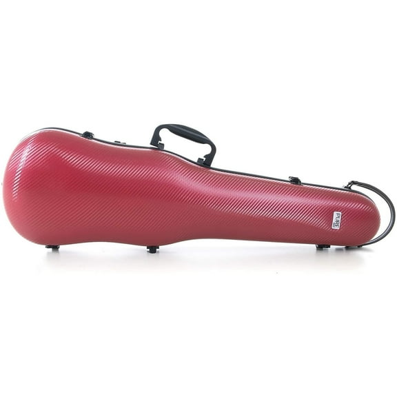 GEWA PURE 1.8 Shaped Violin Case - Polycarbonate Shell - Red/Black