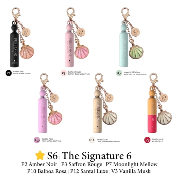 PUREAMOR Pheromone Perfume for Women, Moonlight Mellow 1-Pack Keychain Perfume – Sweet Gourmand Scent with Neroli, Orange Blossom & Marshmallow, Long Lasting Extrait de Parfum, 0.07 oz / 2 ml Each