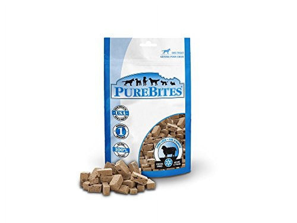 PURE TREATS PUREBITES Freeze Dried Lamb Liver Dog Treats 1.58-Ounce