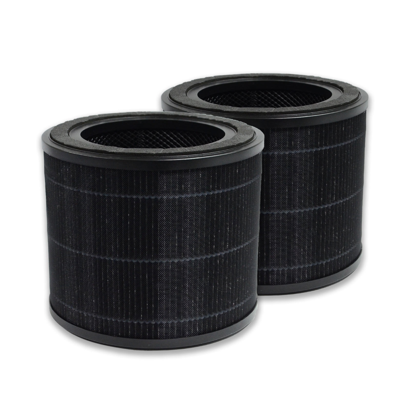 Black True HEPA Replacement Filters for Air Purifiers, 2-Pack