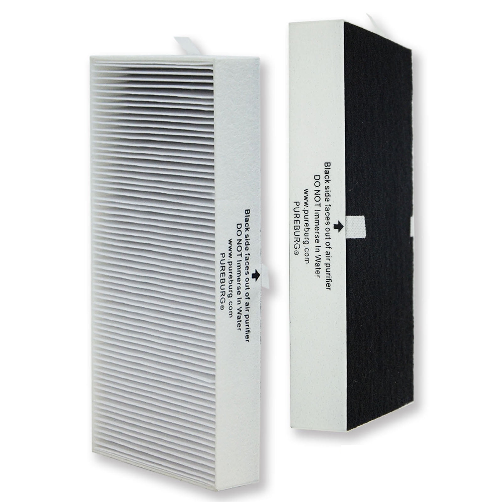 PUREBURG 2-Pack Replacement True HEPA Filters Compatible with Honeywell HHT270 HHT270W HHT290 HEPAClean Series Air Purifiers Part HRF201B Type U