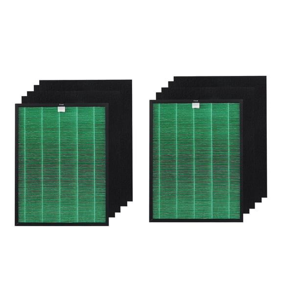 PUREBURG Airmega 150 Replacement True HEPA Filter Set Compatible with Coway Airmega 150 (AP-1019C) Airmega 160 Air Purifiers ,H13 Activated Carbon Pre-Filters