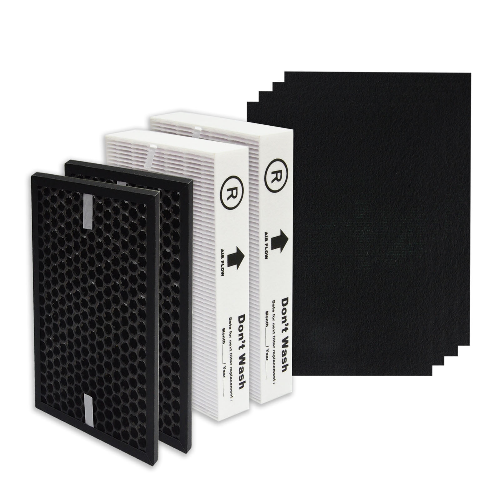 PUREBURG HPA5100B Replacement True HEPA Filter Set Compatible with Honeywell InSight Air Purifiers , HPA5100B / HPA5150, HRF-R1 HRFSC1 HRF-A100,H13 Activated Carbon Pre-Filter