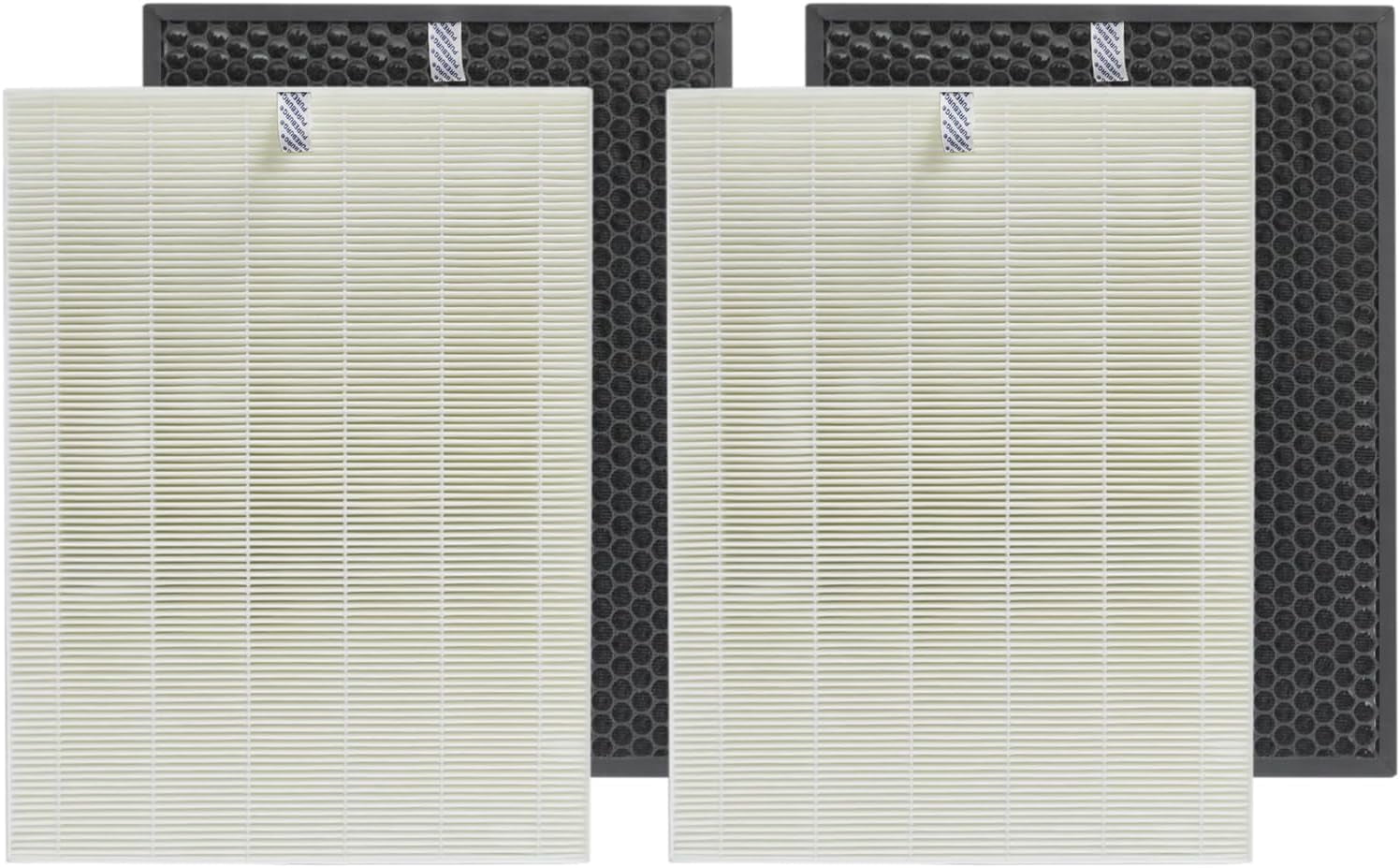 PUREBURG Replacement Filter Compatible with WINIX 5510 5520 Air Purifiers, 2-Pack H13 True HEPA  Advanced Carbon Filter) Filter Q /1712-0123-00, For Air Clean Dust VOCs Odor Remove