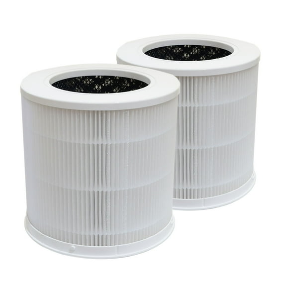 PUREBURG Replacement Filters Compatible with Xiaomi 4 Compact Smart Air Purifier, 2-Pack H13 3-Stage Filtration Activated carbon 2-in-1