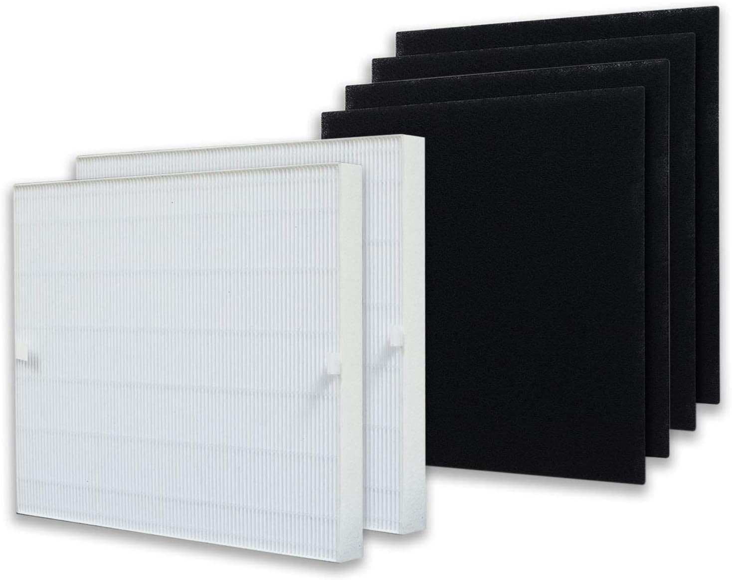 PUREBURG Replacement HEPA Filter Set Compatible with Coway AP-1512HH, AP-1518 / AIRMEGA 200M Mighty,Replaces Part 3304899 , 2 True HEPA + 4 Carbon Pre-Filters