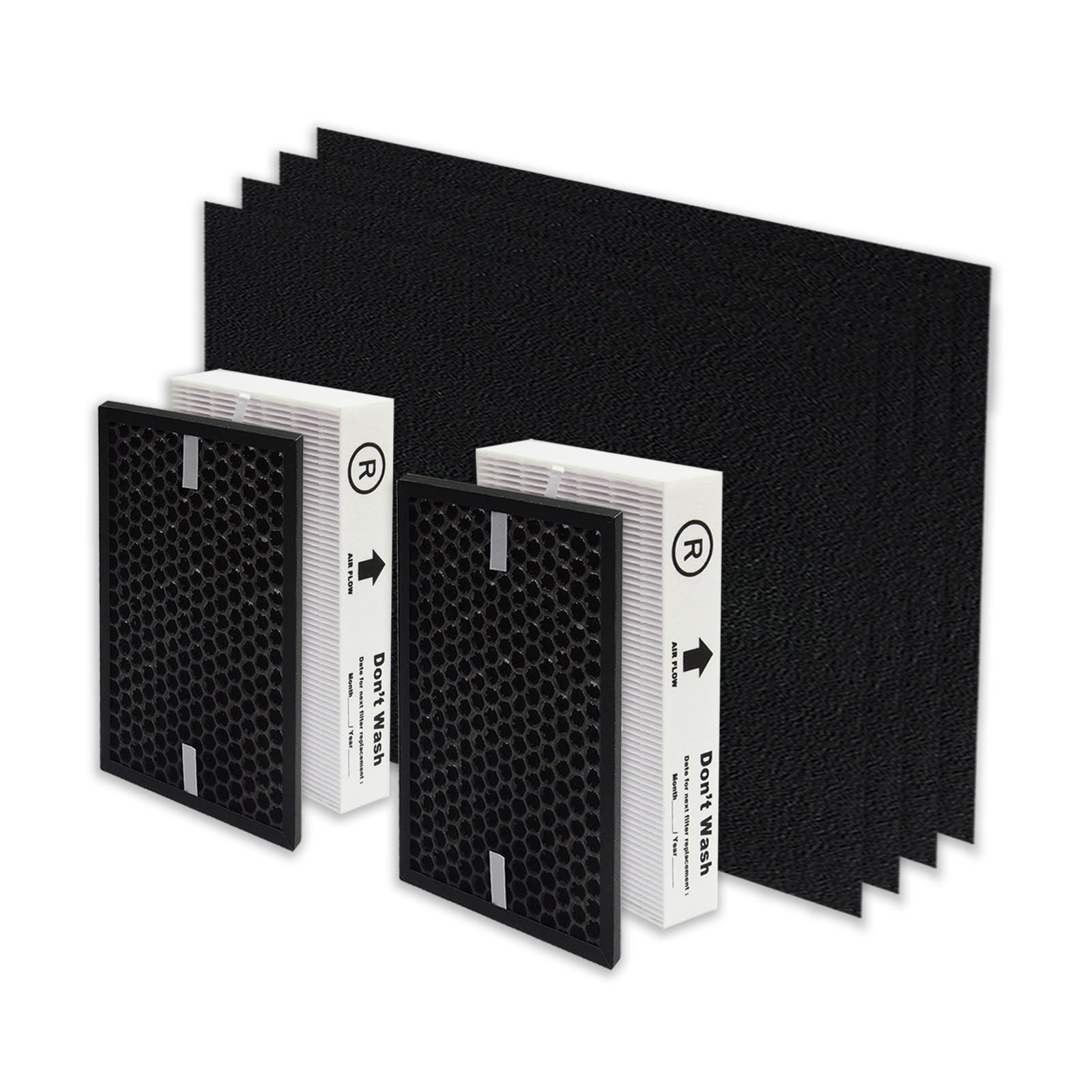 PUREBURG Replacement True HEPA Filter Kit Compatible with Honeywell InSight Air Purifiers, HPA5200B / HPA5250 , HRF-R2 HRFSC1 HRF-A200 ,True HEPA Activated carbon Pre-Filter