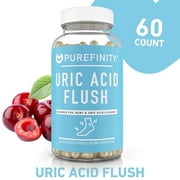PUREFINITY Uric Acid Flush & Cleanse – Daily Uric Acid Joint Support for Adults with Tart Cherry Extract, Turmeric, Celery Seed, Chanca Piedra, and Bromelain (1 Month Supply)