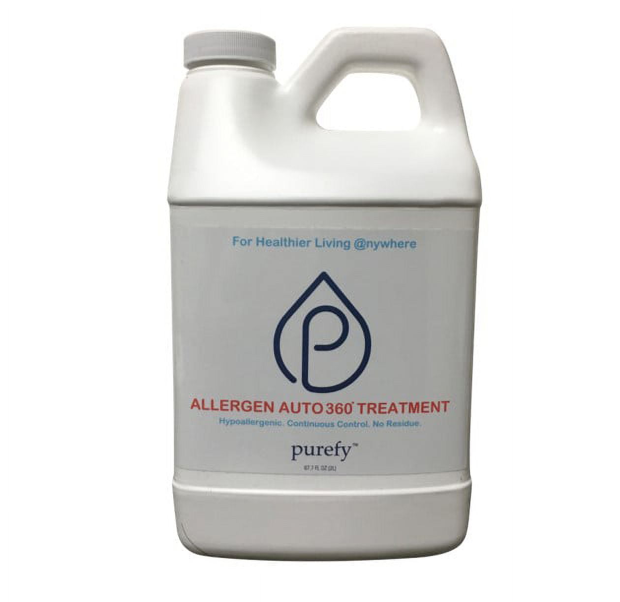 PUREFY Allergen Auto 360 Treatment (68oz) Hypoallergenic. Eliminate allergens and refresh air continuously via diffusers or humidifiers. Unscented. No residue. Asthma and Allergy Safe.