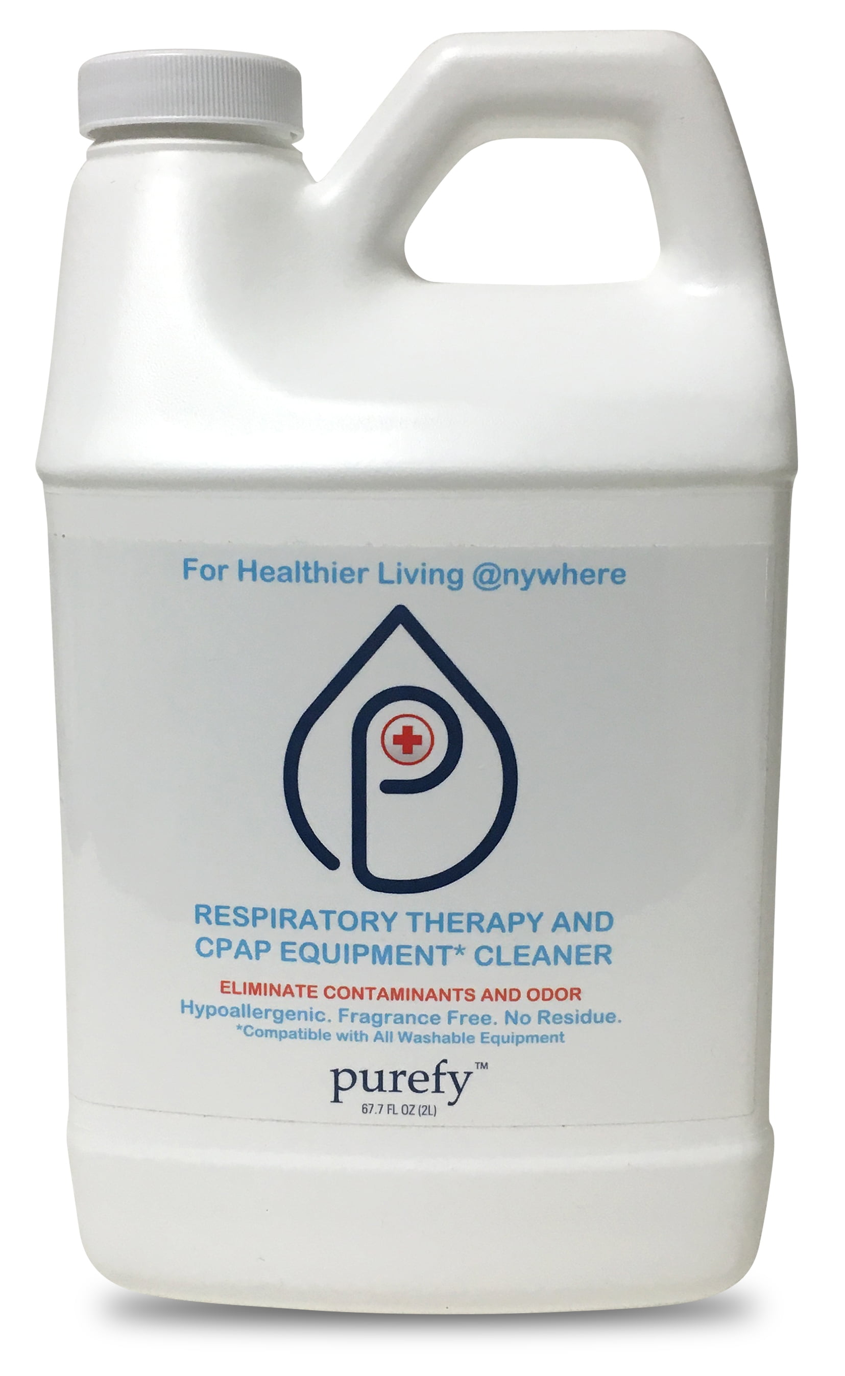 PUREFY CPAP Equipment Cleaner and Pre-wash (68oz). Hypochlorous Technology. No Rinse. No Residue. Unscented. Eliminate Contaminants and Odor