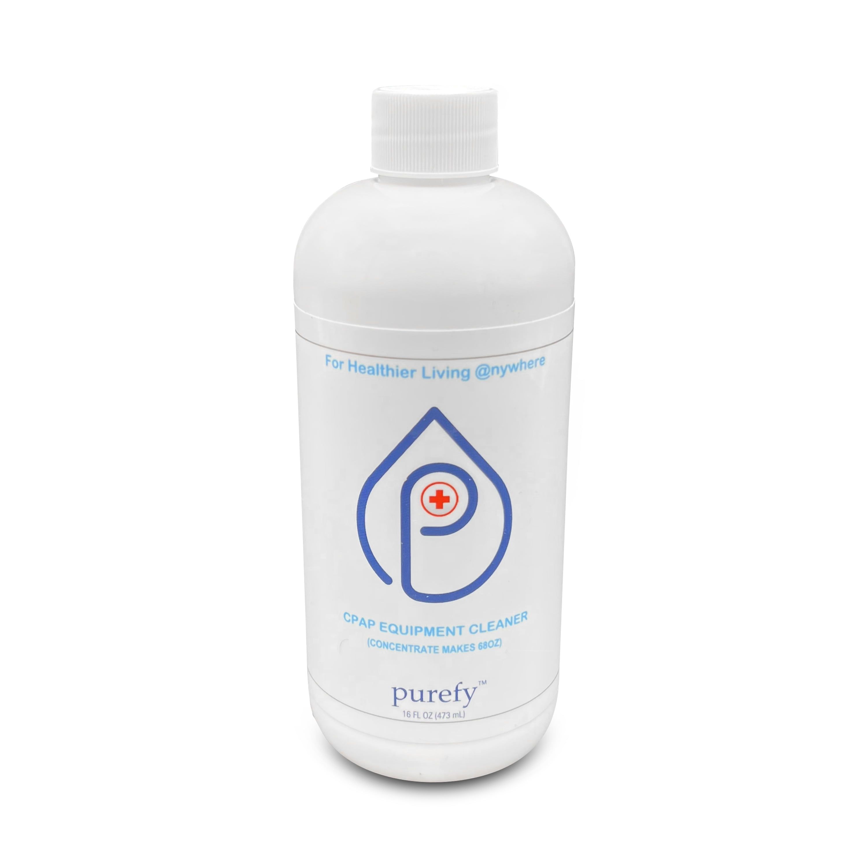 PUREFY CPAP Equipment Cleaner and Pre-wash (makes 68oz). Hypochlorous Technology. No Rinse. No Residue. Unscented. Eliminate Contaminants and Odor