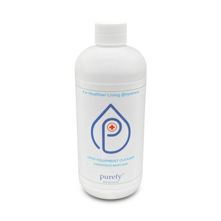 PUREFY CPAP Equipment Cleaner and Pre-wash (makes 68oz). Hypochlorous Technology. No Rinse. No Residue. Unscented. Eliminate Contaminants and Odor