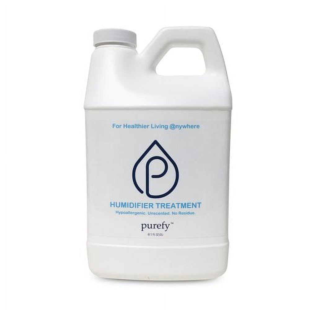 PUREFY Humidifier Treatment - Ultrasonic & Evaporative (68 oz) Hypoallergenic. Unscented. No Residue. Baby Safe. Auto Humidifier Cleaning as Additive. Also Works as Humidifier Cleaner. Healthier Air!