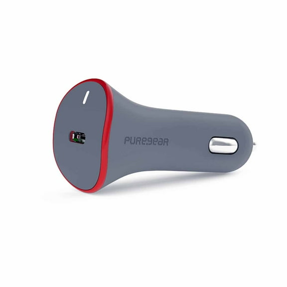 PUREGEAR 35W UNIVERSAL USB PD CAR CHARGER - GRAY/RED