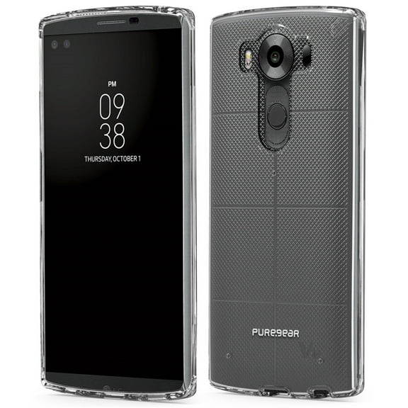 PUREGEAR CLEAR SLIM SHELL CASE HARD TRANSPARENT COVER FOR LG V10 PHONE (H961N, H900, H901, VS990, F600) (Verizon AT&T T-Mobile Unlocked) (aka G4 Pro)